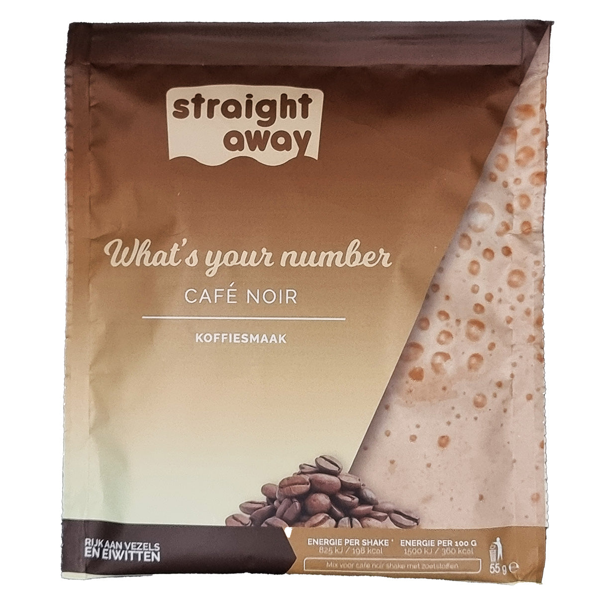 Straight away maaltijdvervangende Dieet Shake Cappuccino smaak met koffiebonen