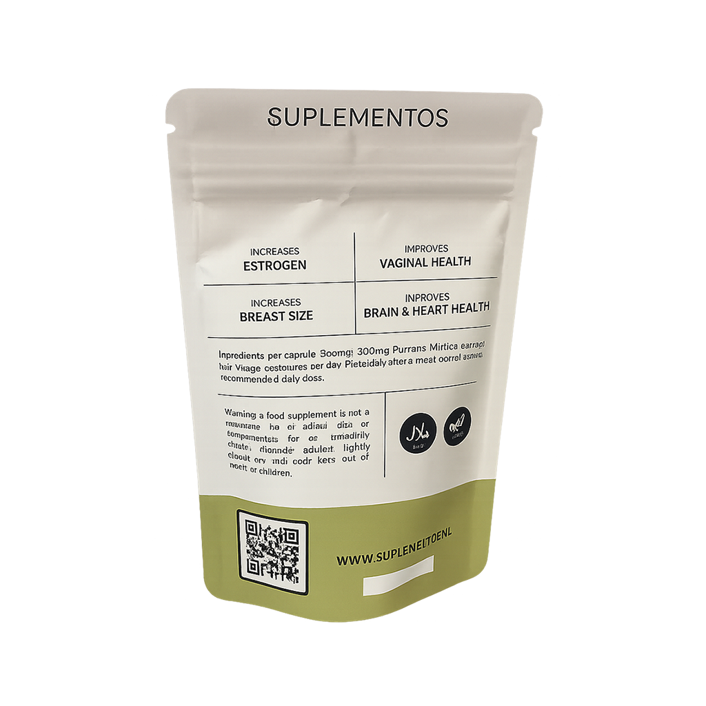 Straight away Witte Kwao Krua Supplementen Capsules verpakking met Informatie