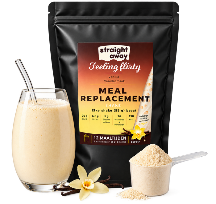 Straight away meal replacement shakes in different flavours