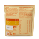Achterkant verpakking Straight away goodmorning shake met voedingswaarden, ingrediënten en bereidingsinstructies.
