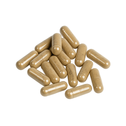 Close-up of Butea Superba capsules and their herbal content for natural libido support