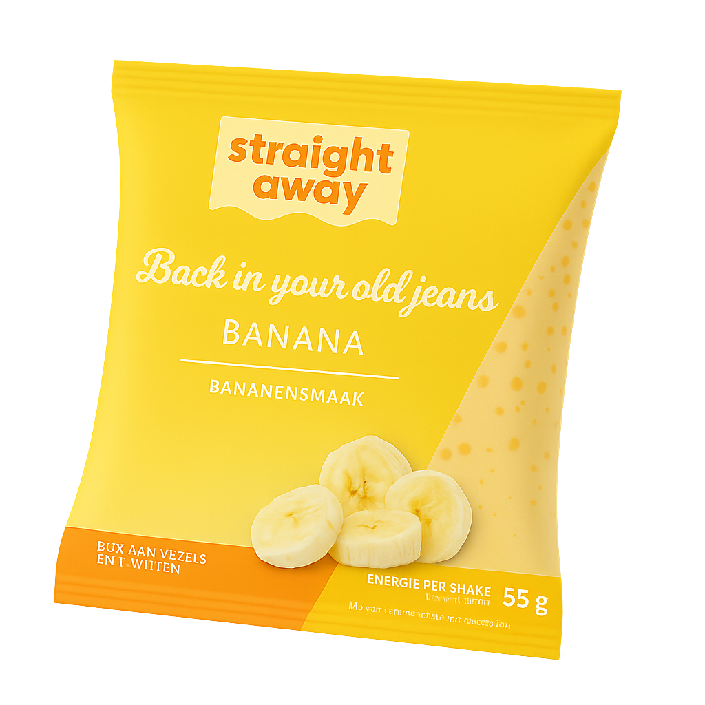 direct maaltijdvervangende dieet shake banaan voorzijde