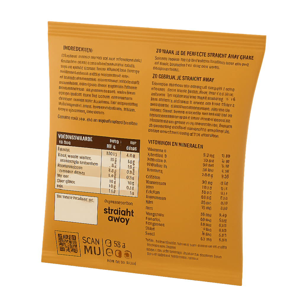 straight away meal replacement diet shake chocolate back
