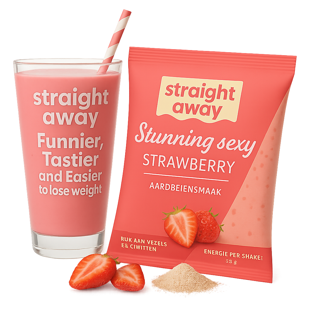 straight away maaltijdvervangende dieet shake aardbei