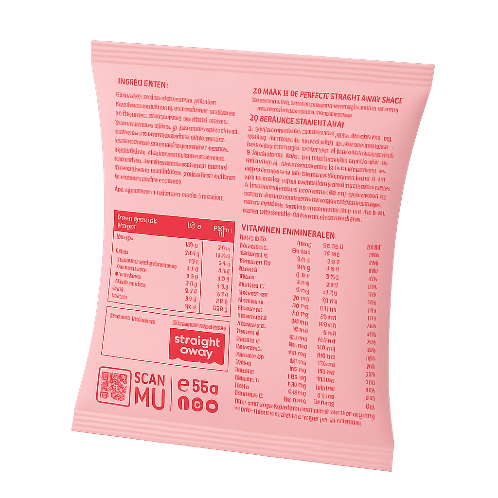 straight away meal replacement diet shake strawberry back
