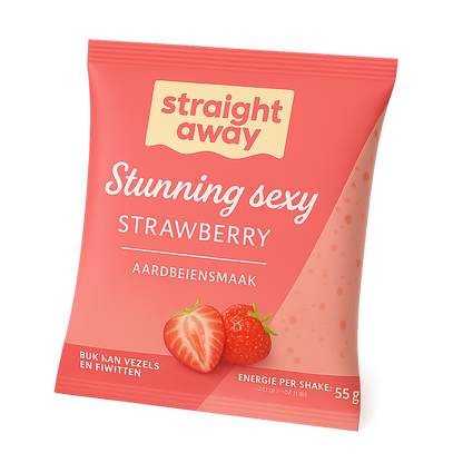 straight away meal replacement diet shake strawberry front