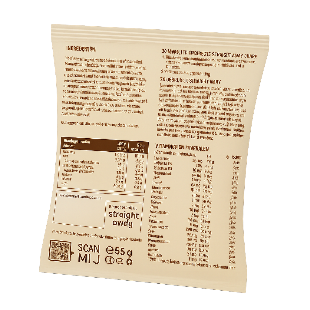 straight away meal replacement diet shake vanilla back